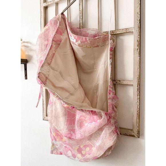 Amanda Uprichard Manuela Pink One Shoulder Mini Dress Floral Organza - Picture 7 of 8